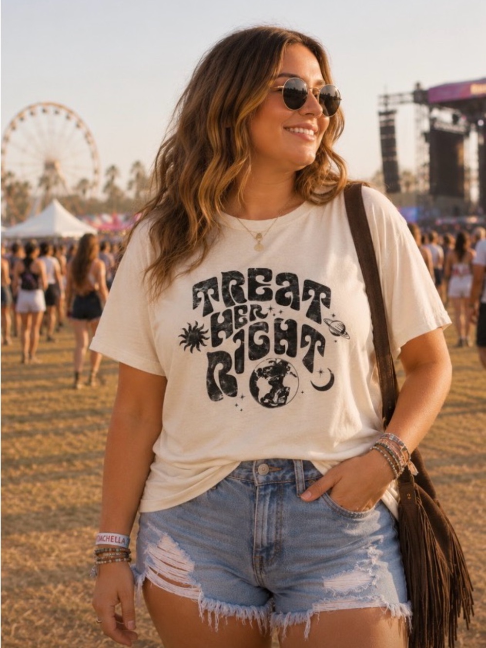 NWT Universal Thread ‘Treat Her Right’ Lightweight Graphic T-shirt, Mother Earth